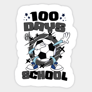 100 days of school featuring a dabbing Football #5 Sticker